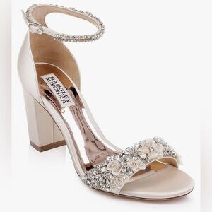 Badgley Mischka Finesse Satin Pumps with Crystals